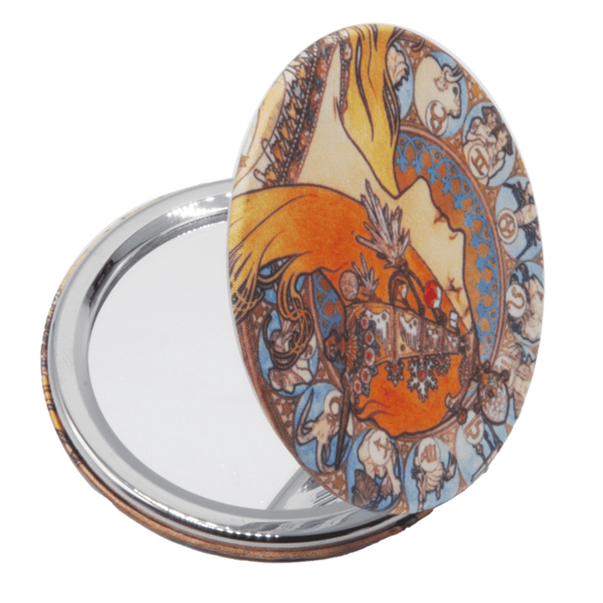 Fridolin Pocket Mirror - Art Nouveau, Zodiac