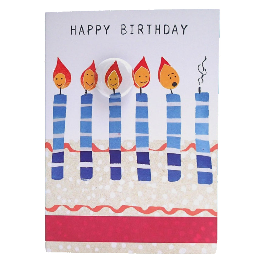 Card With Badge - Birthday Candles