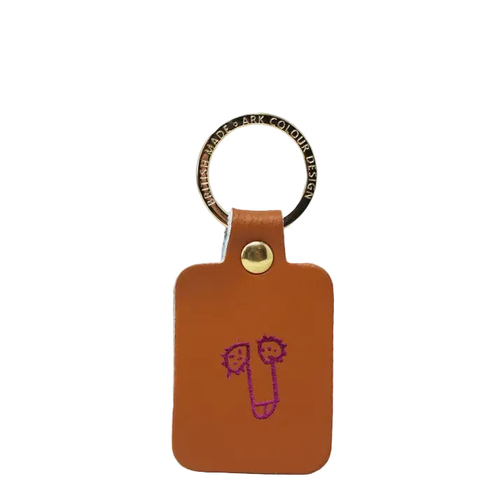 Willy Leather Key Fob - Burnt Orange