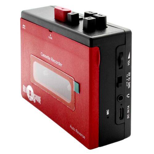Retro Cassette Player Set - Back to the 80s & 90s - Red