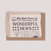 Wonderful News Newspaper Card