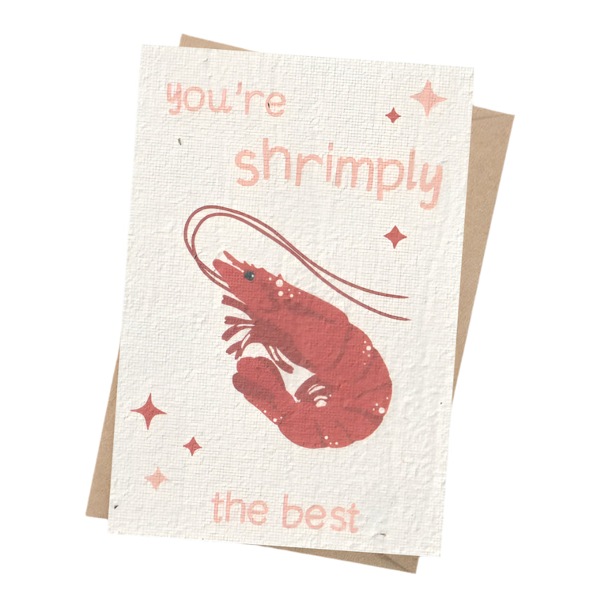 Plantable Card - You're Shrimply The Best