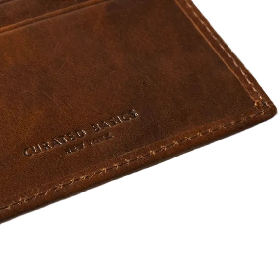 Slim Money Clip Wallet - Brown