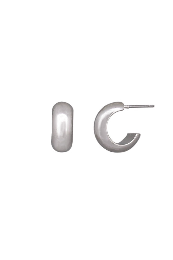 Nina Hoop Earrings - Silver