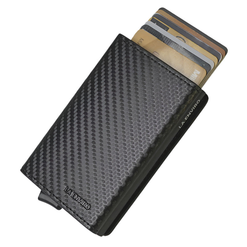 Leura 2.0 Unisex Vegan Leather Wallet - Carbon Black