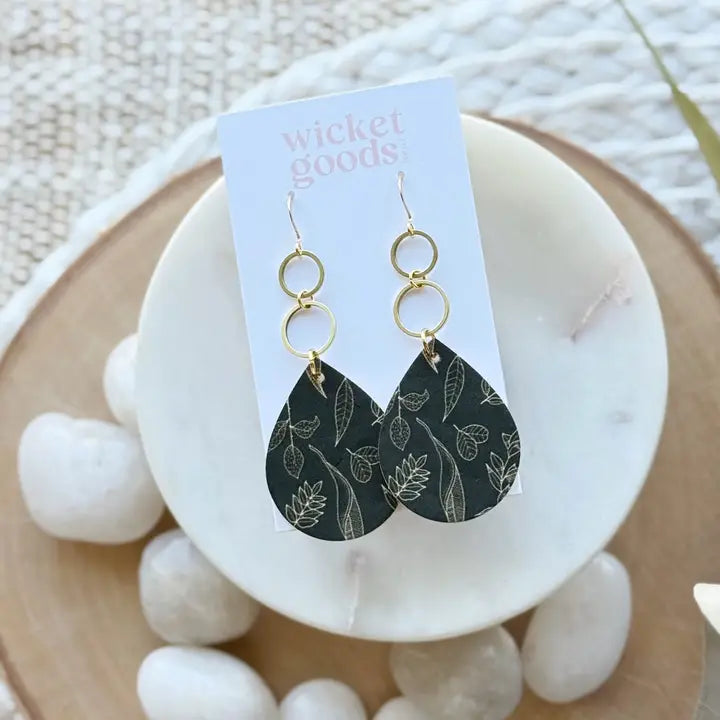 Noel Drop Earrings - Forest Floor