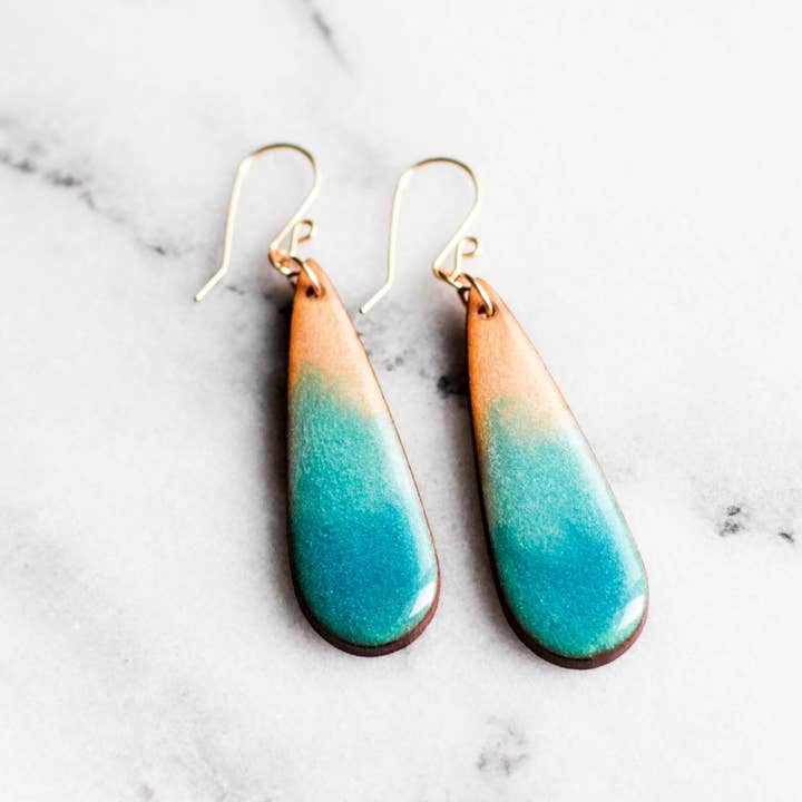 Watercolour Drops in Turquoise