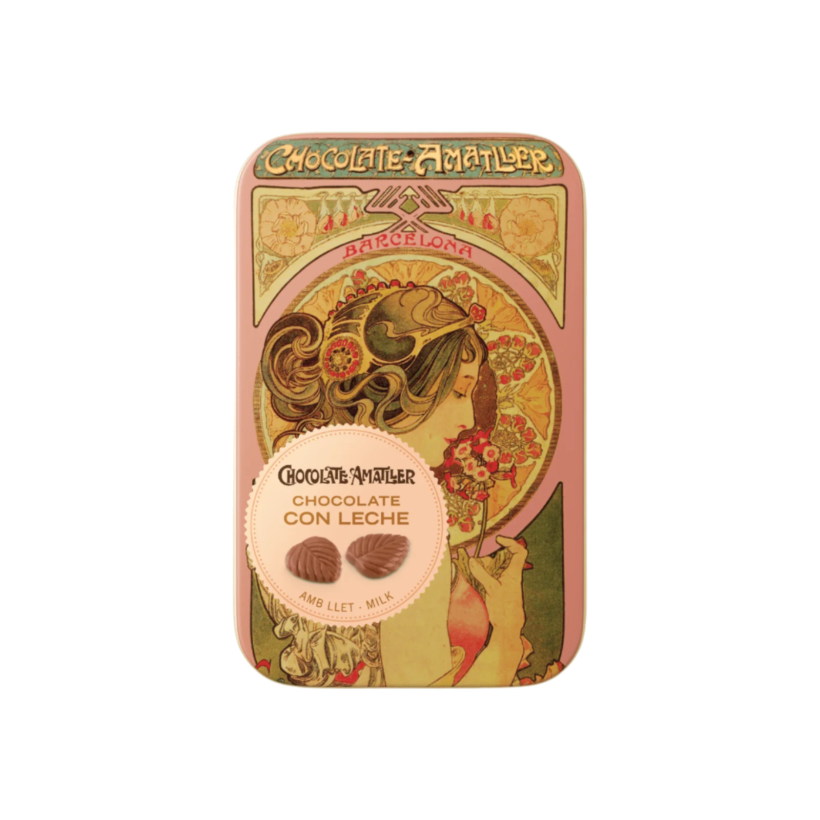 Chocolate Leaves Metal Tin - Milk Chocolate