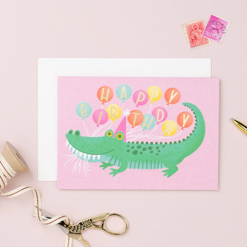 Alligator Birthday Card