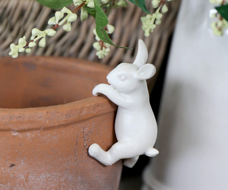 rabbit plant pot hanger White Rabbit Pot Hanger – Wileaway