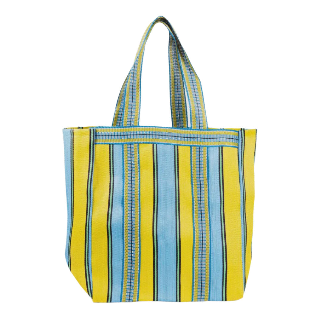 Beach Bag Medium - Belle-Ile Yellow Aqua