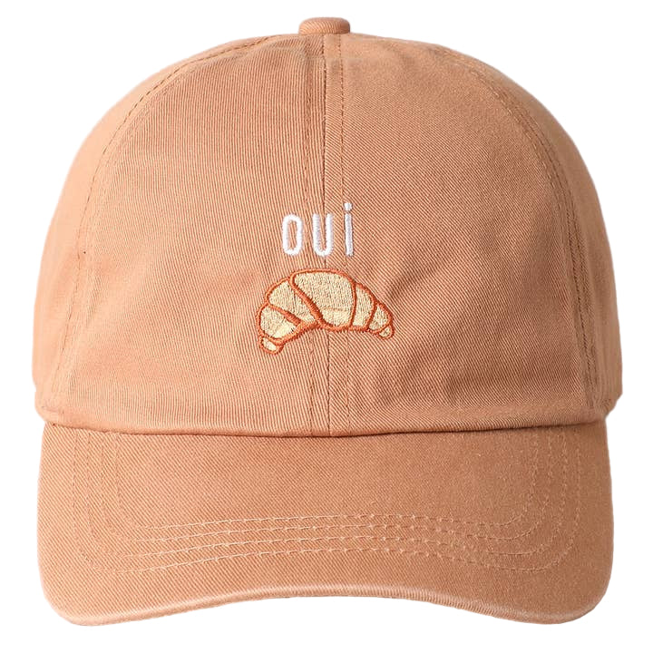 Embroidered Baseball Cap  - Oui Crossaint