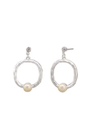 Pearl Natalia Earrings - Silver