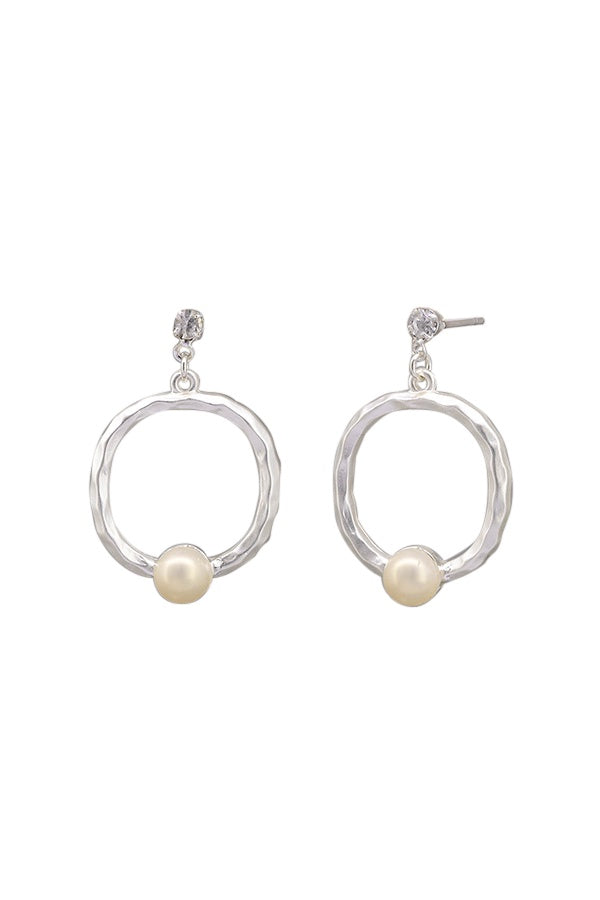 Pearl Natalia Earrings - Silver