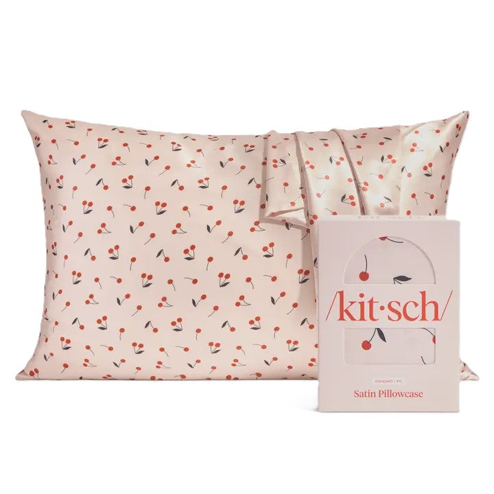 Satin Pillowcase Standard - Cherry Print