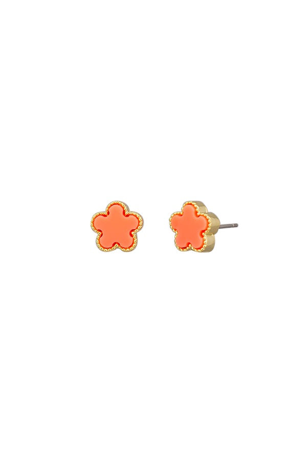 Felice Stud Earrings - Orange