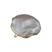 Retro Leather Clasp Purse - Silver Tea