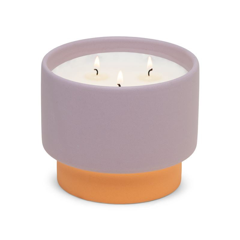 Colour Block Candle 16oz - Orange/Purple (Violet & Vanilla)