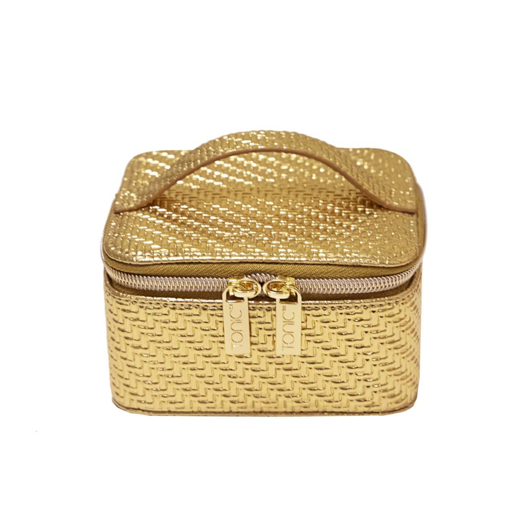 Jewellery Cube - Herringbone Gold