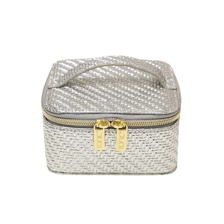 Jewellery Cube - Herringbone Silver