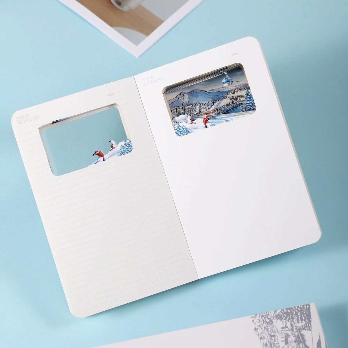 3D Paper Art Notebook - Switzerland Winter