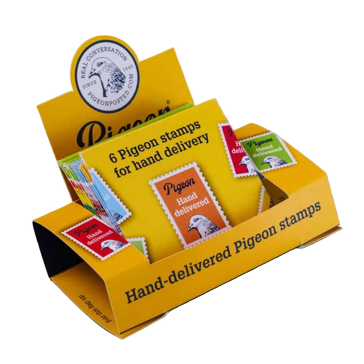 Set of 6 Hand-Delivered Pigeon Stamps