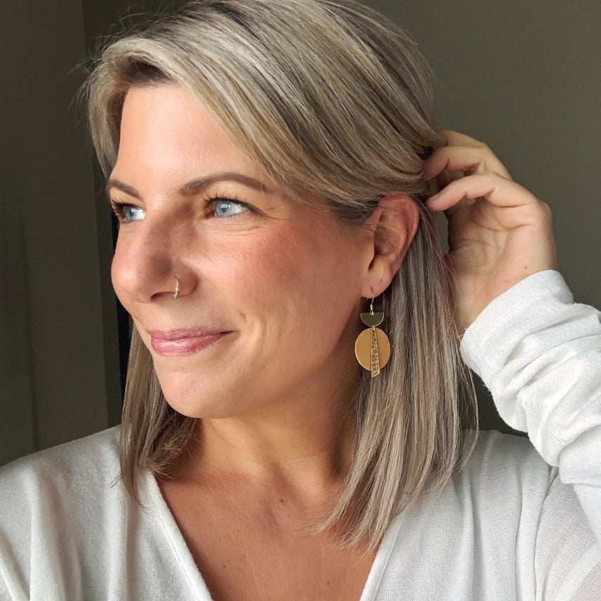 Crest Drop Earrings - Trillium