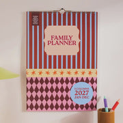 2027 A3 Family Wall Calendar - Boho Circus