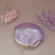Retro Leather Clasp Purse - Lilac