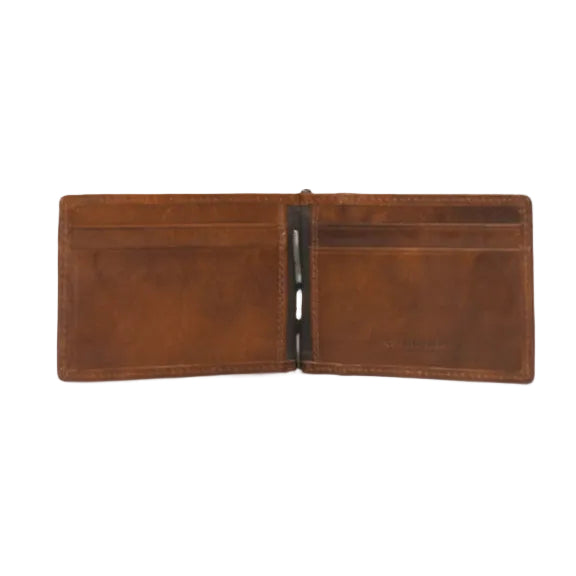 Slim Money Clip Wallet - Brown