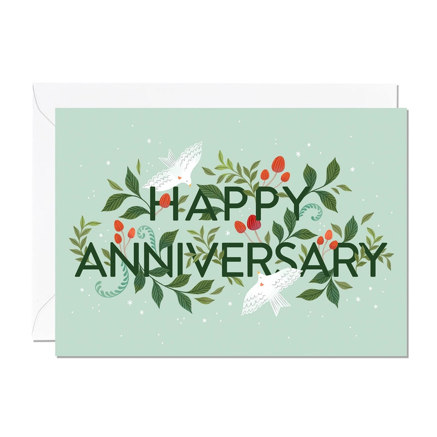 Happy Anniversary Birds Card