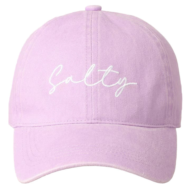 Embroidered Baseball Cap - Salty Lettering / Lavender