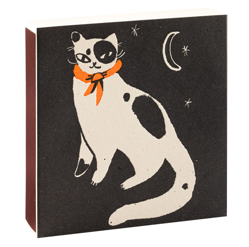 Square Matchbox - Black Spotted Kitten