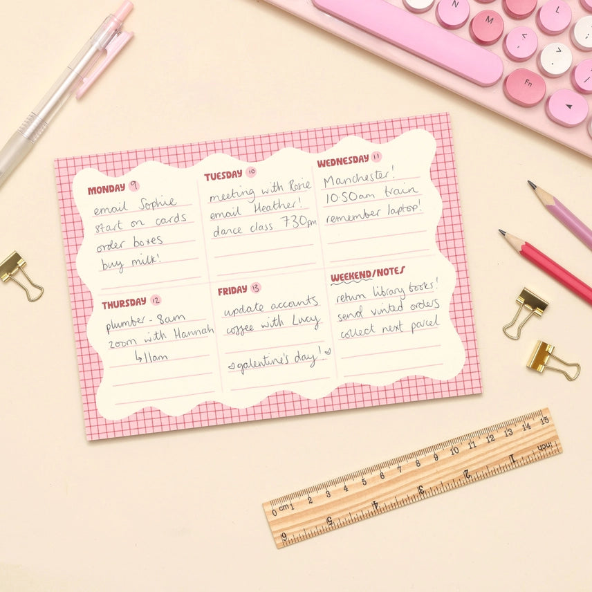 A5 Notepad - Wiggle Weekly Planner