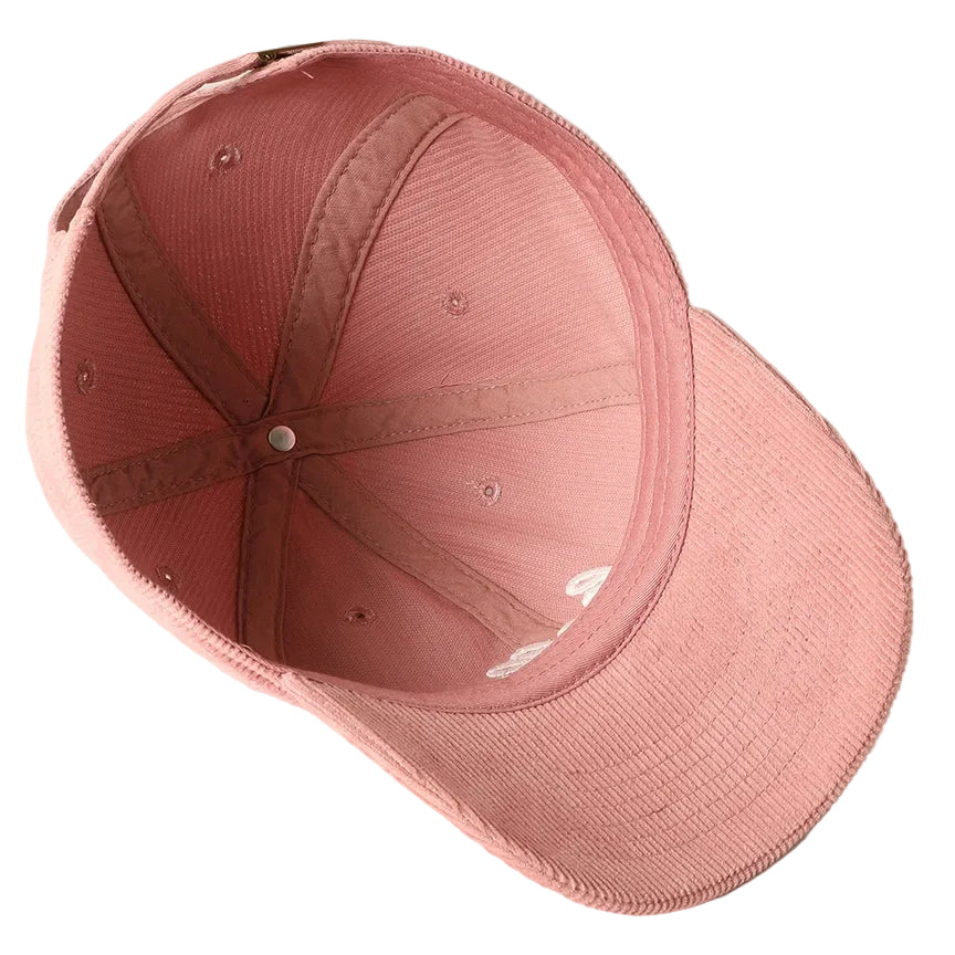 Embroidered Baseball Cap Corduroy - Hello Mauve