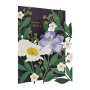 Happy Birthday Floral Cut Art Card