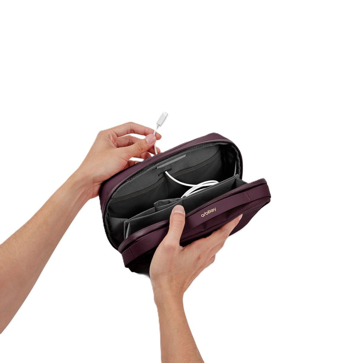 2 In 1 Tech Pouch - Plum