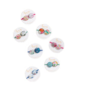 Liberty Print Button  Hair Bobble Set
