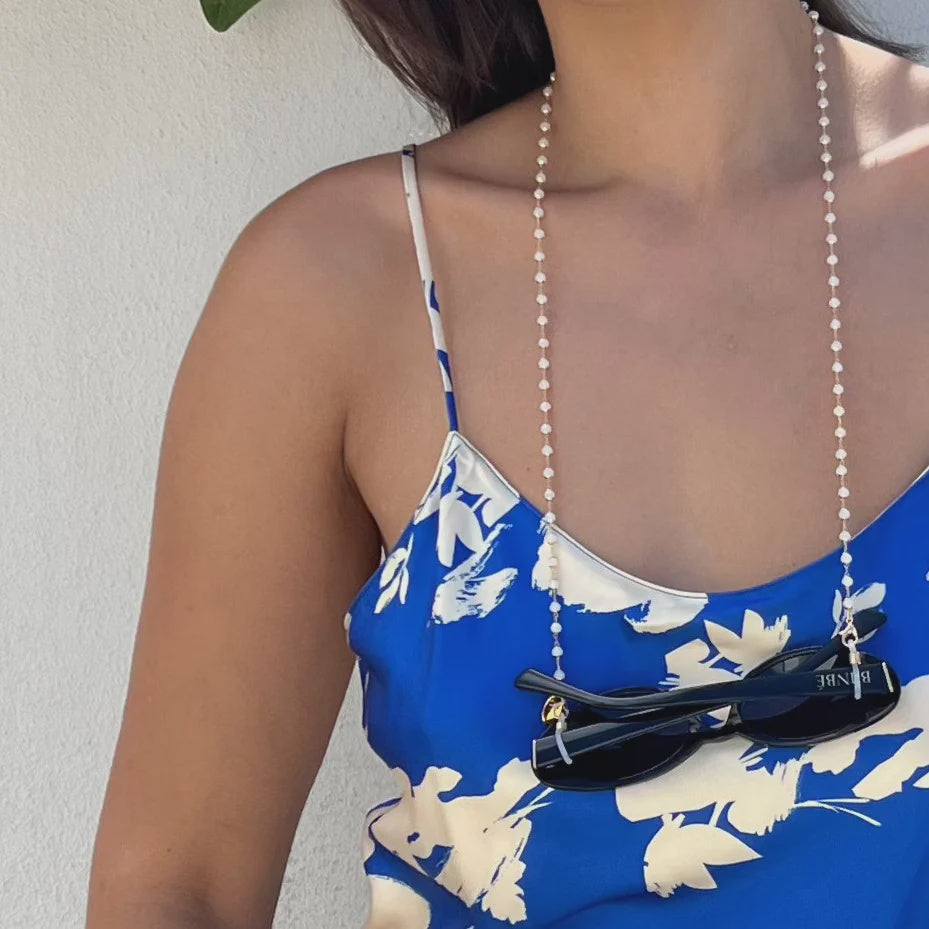 Glasses Chain Delicate - Snow Crystals