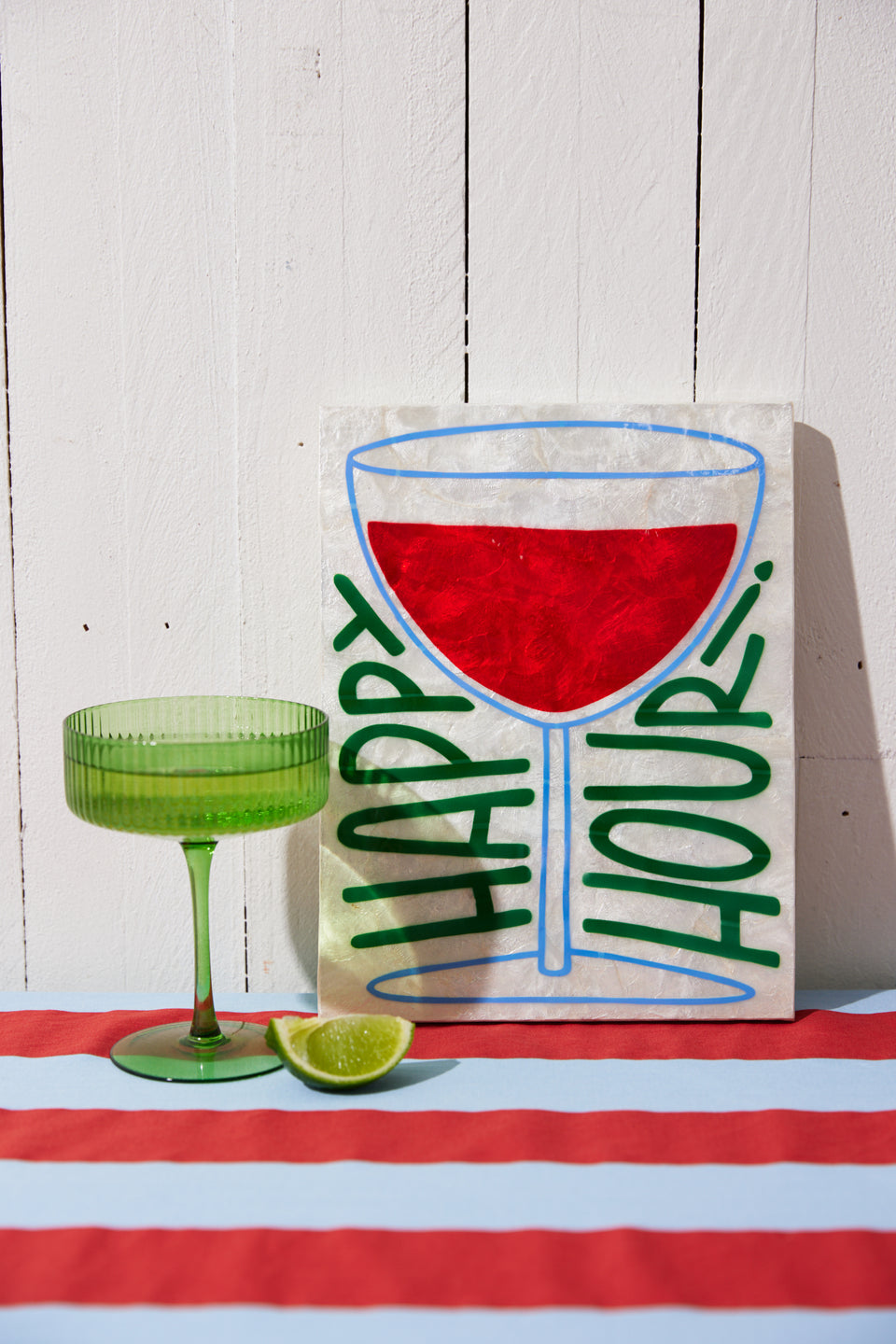 Capiz Shell Art Tile - Fun House - Happy Hour