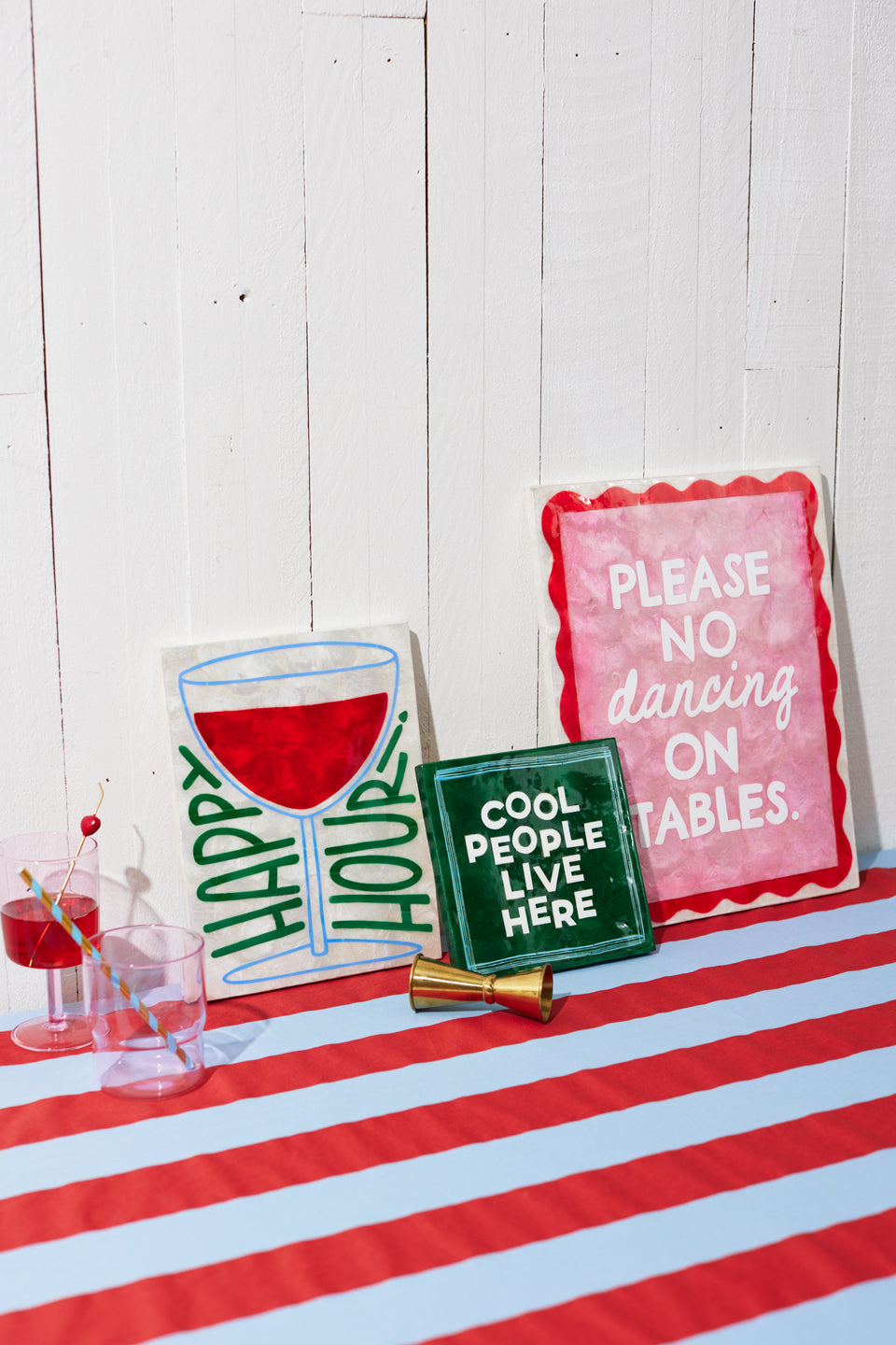 Capiz Shell Art Tile - Fun House - Happy Hour