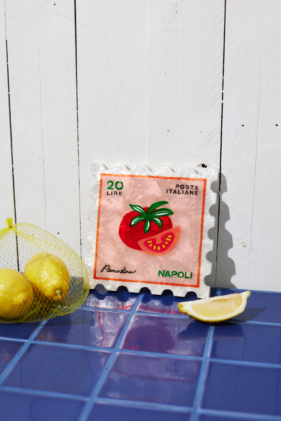 Capiz Shell Art - Fiesta Stamp - Pomodoro