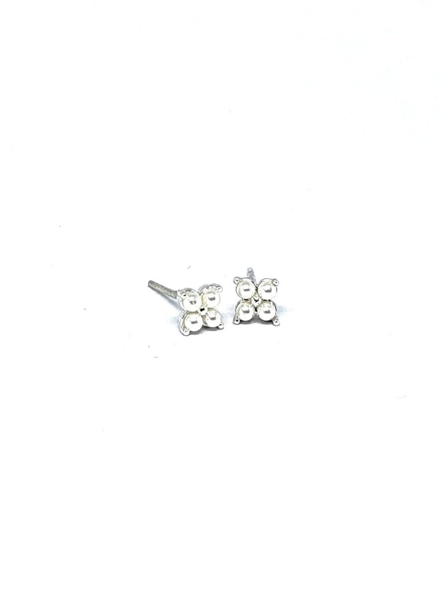 Faina Stud  Earrings - Silver