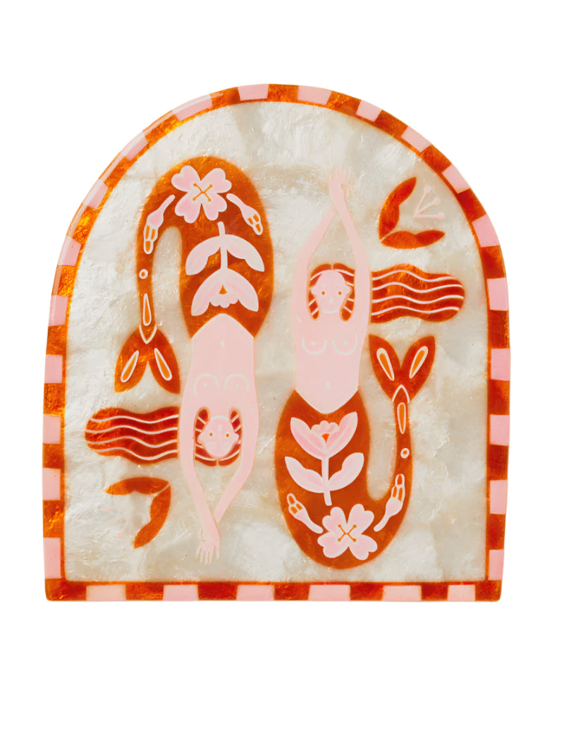 Capiz Shell Art Tile - Sunshimmer Mermaids