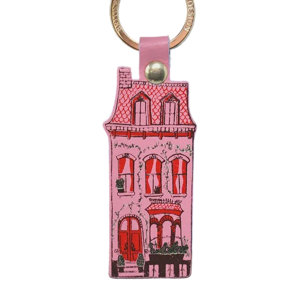 Dolls House Key Fob - Pale Pink