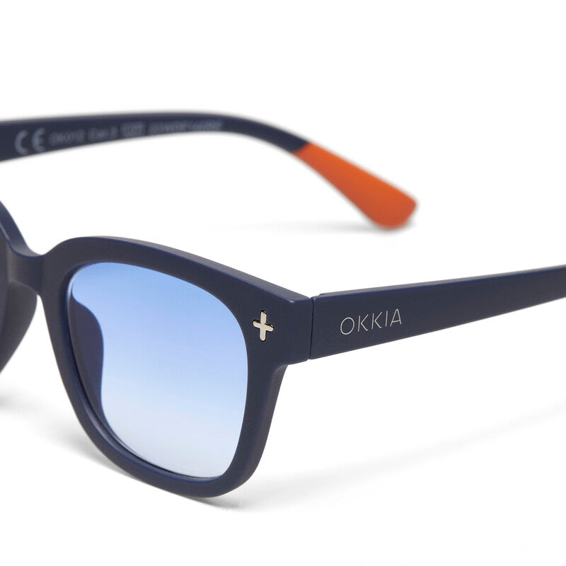 Okkia Sunglasses - Giovanni Midnight (Blue Lenses)