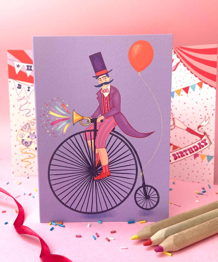 Circus Ringmaster Purple Card