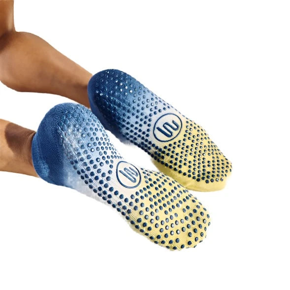Classic Low Rise Grip Socks - Indigo Lime Ombre