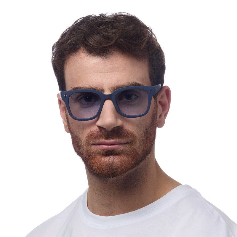 Okkia Sunglasses - Giovanni Midnight (Blue Lenses)