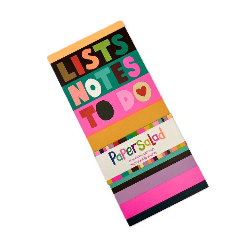 Magnetic List Pad - Paper Salad Stripes Bright